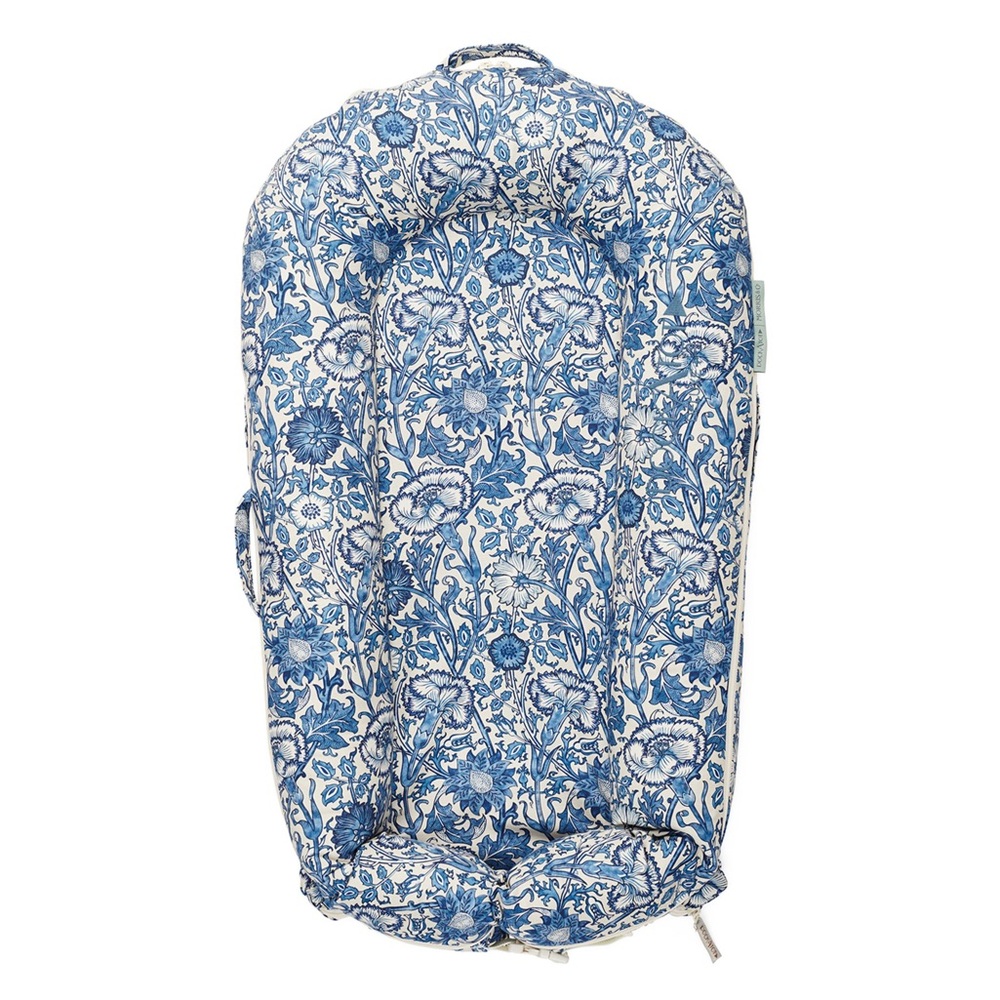 DockATot Deluxe Like New Sold out Morris and Co blue floral print